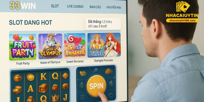 Nạp tiền, chọn game và bắt đầu trải nghiệm nổ hũ 33win